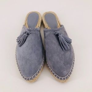 JOIE Walda Tassel Suede Espadrille Mules